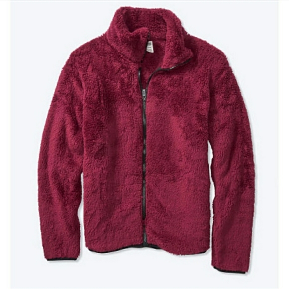 Victorias secret PINK full teddy zip up merlot - Picture 2 of 3